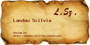 Landau Szilvia névjegykártya